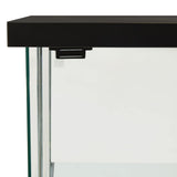 NNEVL Storage Cabinet Tempered Glass Black