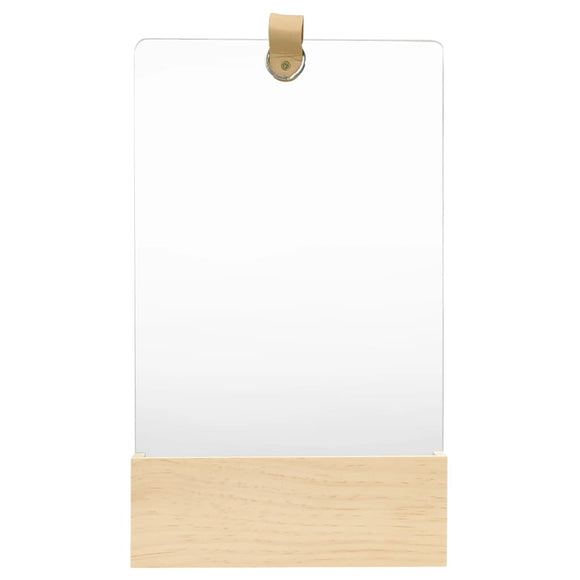 NNEVL Wall Mirror Solid Pinewood 23x39.5 cm