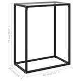 NNEVL Console Table Transparent 60x35x75 cm Tempered Glass