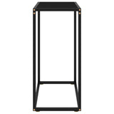 NNEVL Console Table Black 60x35x75 cm Tempered Glass