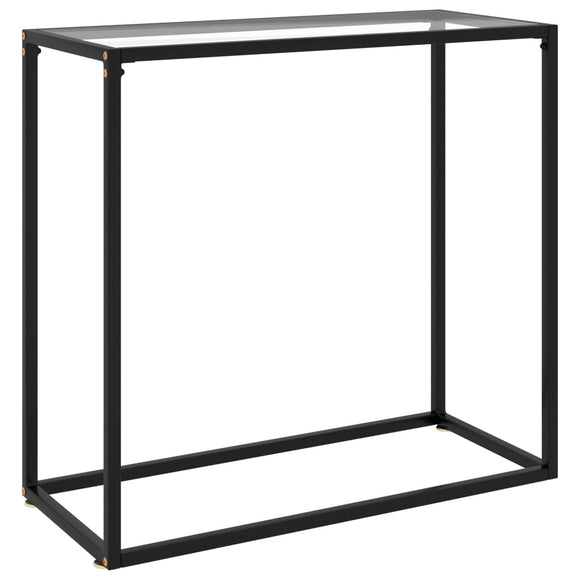 NNEVL Console Table Transparent 80x35x75 cm Tempered Glass