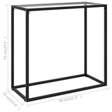 NNEVL Console Table Transparent 80x35x75 cm Tempered Glass