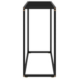 NNEVL Console Table Black 80x35x75 cm Tempered Glass
