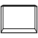 NNEVL Console Table Black 100x35x75 cm Tempered Glass