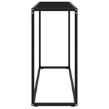 NNEVL Console Table Black 100x35x75 cm Tempered Glass