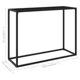 NNEVL Console Table Black 100x35x75 cm Tempered Glass