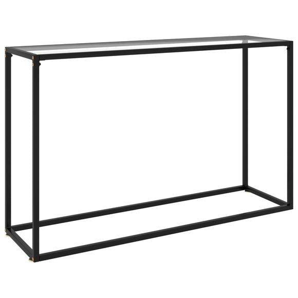 NNEVL Console Table Transparent 120x35x75 cm Tempered Glass