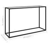 NNEVL Console Table Transparent 120x35x75 cm Tempered Glass