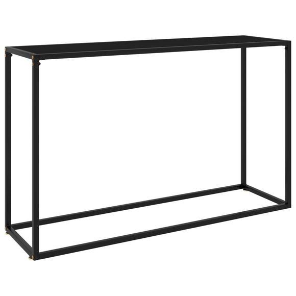 NNEVL Console Table Black 120x35x75 cm Tempered Glass