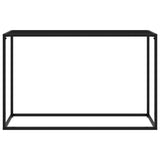 NNEVL Console Table Black 120x35x75 cm Tempered Glass