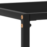 NNEVL Console Table Black 120x35x75 cm Tempered Glass