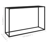 NNEVL Console Table Black 120x35x75 cm Tempered Glass