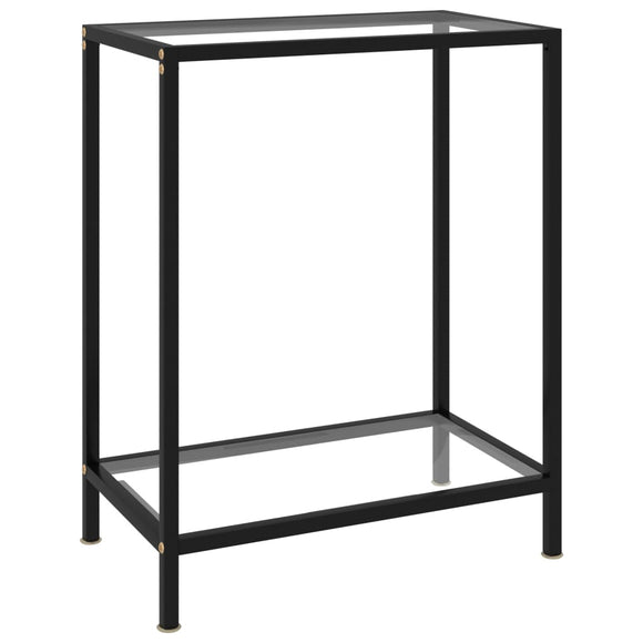 NNEVL Console Table Transparent 60x35x75 cm Tempered Glass