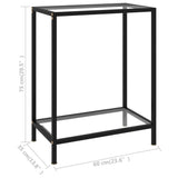 NNEVL Console Table Transparent 60x35x75 cm Tempered Glass