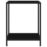 NNEVL Console Table Black 60x35x75 cm Tempered Glass