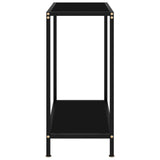 NNEVL Console Table Black 60x35x75 cm Tempered Glass