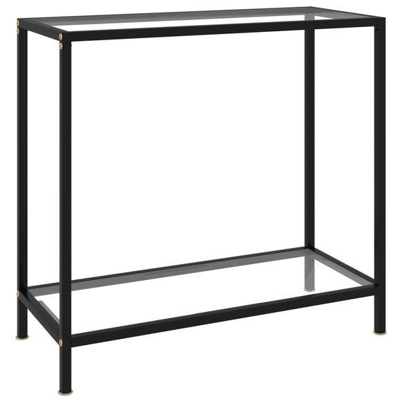 NNEVL Console Table Transparent 80x35x75 cm Tempered Glass
