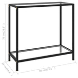 NNEVL Console Table Transparent 80x35x75 cm Tempered Glass