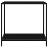 NNEVL Console Table Black 80x35x75 cm Tempered Glass