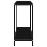 NNEVL Console Table Black 80x35x75 cm Tempered Glass