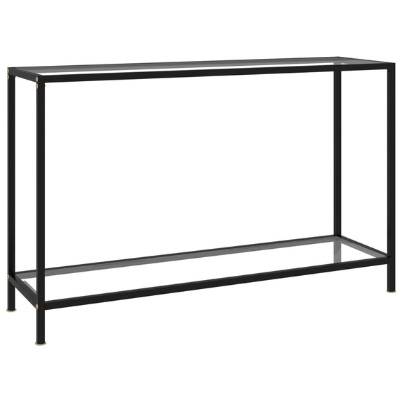 NNEVL Console Table Transparent 120x35x75 cm Tempered Glass