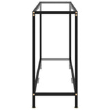 NNEVL Console Table Transparent 120x35x75 cm Tempered Glass