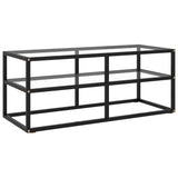 NNEVL TV Cabinet Black with Tempered Glass 100x40x40 cm