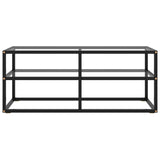 NNEVL TV Cabinet Black with Tempered Glass 100x40x40 cm