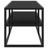 NNEVL TV Cabinet Black with Black Glass 100x40x40 cm