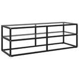 NNEVL TV Cabinet Black with Tempered Glass 120x40x40 cm
