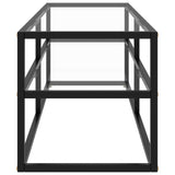 NNEVL TV Cabinet Black with Tempered Glass 120x40x40 cm