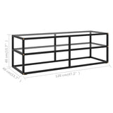 NNEVL TV Cabinet Black with Tempered Glass 120x40x40 cm