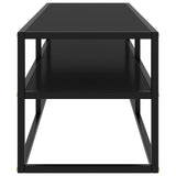 NNEVL TV Cabinet Black with Black Glass 120x40x40 cm
