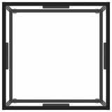 NNEVL Coffee Table Black with Tempered Glass 60x60x35 cm