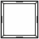 NNEVL Coffee Table Black with Tempered Glass 80x80x35 cm