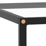 NNEVL Coffee Table Black with Tempered Glass 80x80x35 cm