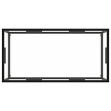 NNEVL Coffee Table Black with Tempered Glass 100x50x35 cm