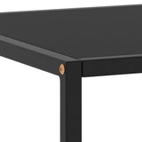 NNEVL Coffee Table Black with Black Glass 100x50x35 cm