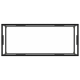 NNEVL Coffee Table Black with Tempered Glass 120x50x35 cm