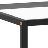 NNEVL Coffee Table Black with Tempered Glass 120x50x35 cm