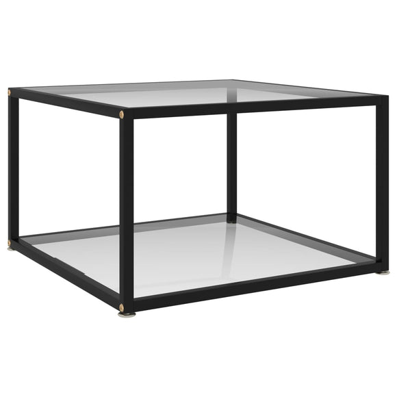 NNEVL Coffee Table Transparent 60x60x35 cm Tempered Glass