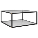NNEVL Coffee Table Transparent 80x80x35 cm Tempered Glass
