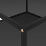 NNEVL Coffee Table Black 80x80x35 cm Tempered Glass