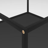 NNEVL Coffee Table Transparent and Black 80x80x35 cm Tempered Glass
