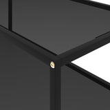 NNEVL Coffee Table Black 100x50x35 cm Tempered Glass