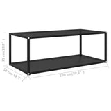 NNEVL Coffee Table Black 100x50x35 cm Tempered Glass