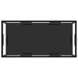 NNEVL Coffee Table Transparent and Black 100x50x35 cm Tempered Glass