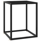 NNEVL Coffee Table Black with Black Glass 40x40x50 cm