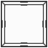 NNEVL Coffee Table Black with Tempered Glass 90x90x50 cm