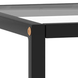 NNEVL Coffee Table Black with Tempered Glass 90x90x50 cm